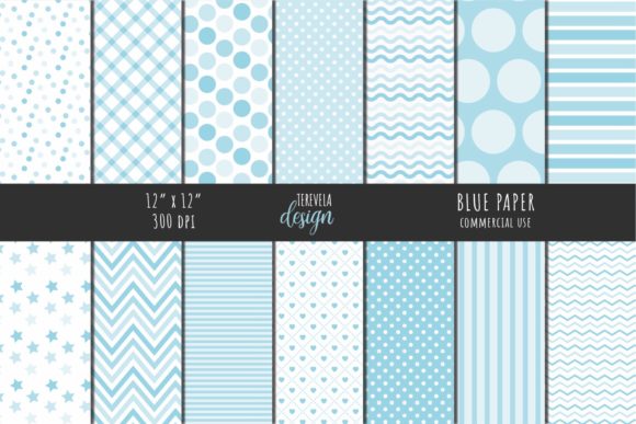 Download BLUE Digital Paper, Blue Paper Pack - Blue Collection