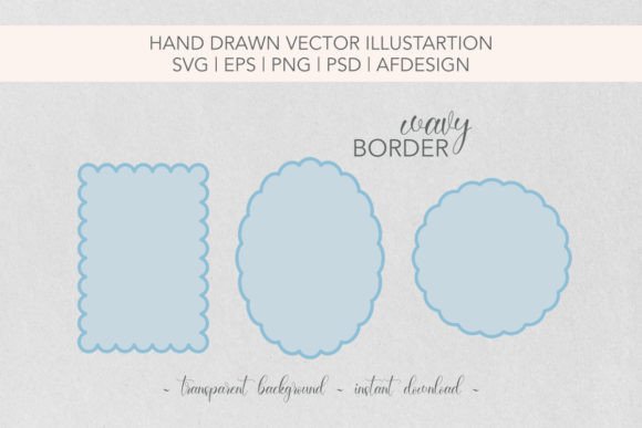 Download Wavy Scalloped Border SVG Frame - Svg frame Collection