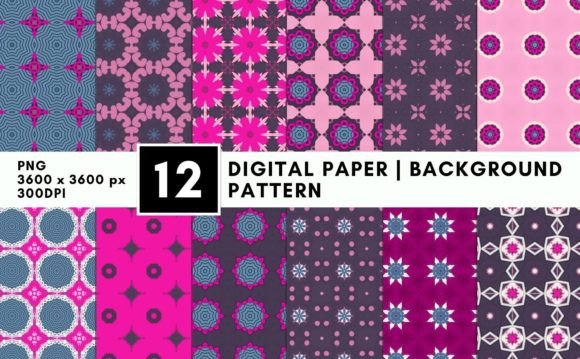 Download Pink and Blue Printable Digital Paper - Blue Collection