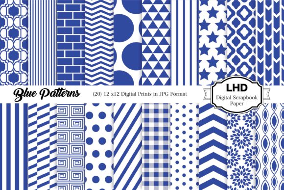 Download Blue Digital Paper Pack - Blue Collection
