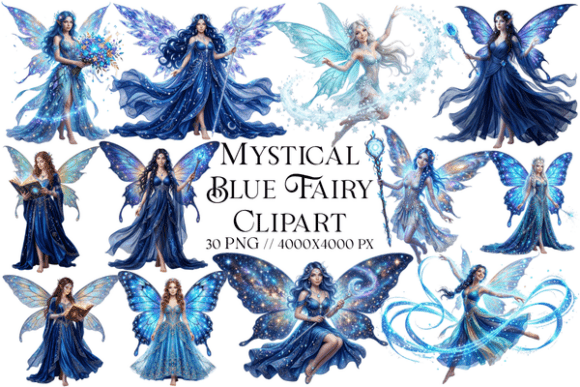 Download Mystical Blue Fairy Clipar - Blue Collection
