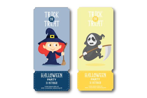 Download Halloween Invitation Yellow Blue Vectors - Blue Collection