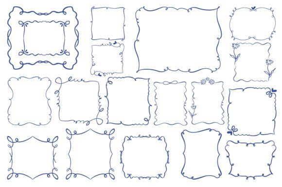 Download Blue Outline Frame Collection - Blue Collection
