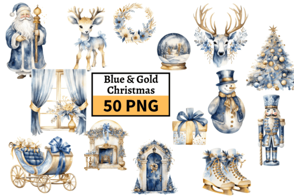 Download Blue Christmas Illustrations Clipart - Blue Collection