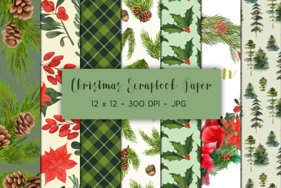 Download Red and Green Christmas Scrapbook Paper - Christmas scrapbook paper Collection