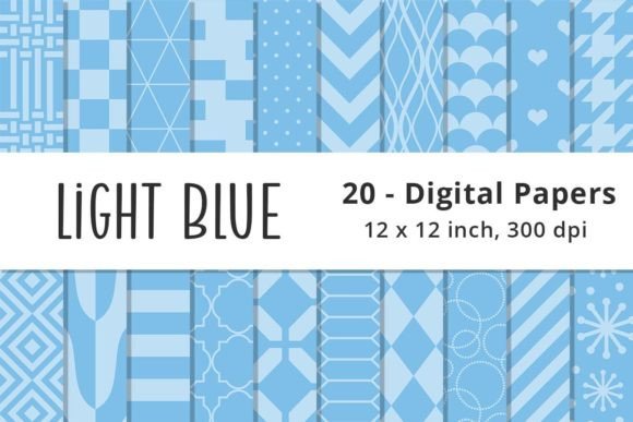 Download Light Blue Digital Paper Background - Blue Collection