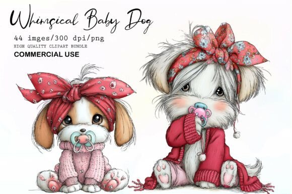 Download Whimsical Baby Dog Clipart - Premium Resources